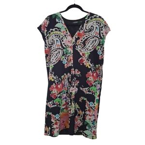 LAUREN RALPH LAUREN Floral Dress Vtg Vibe Chifflin Spring